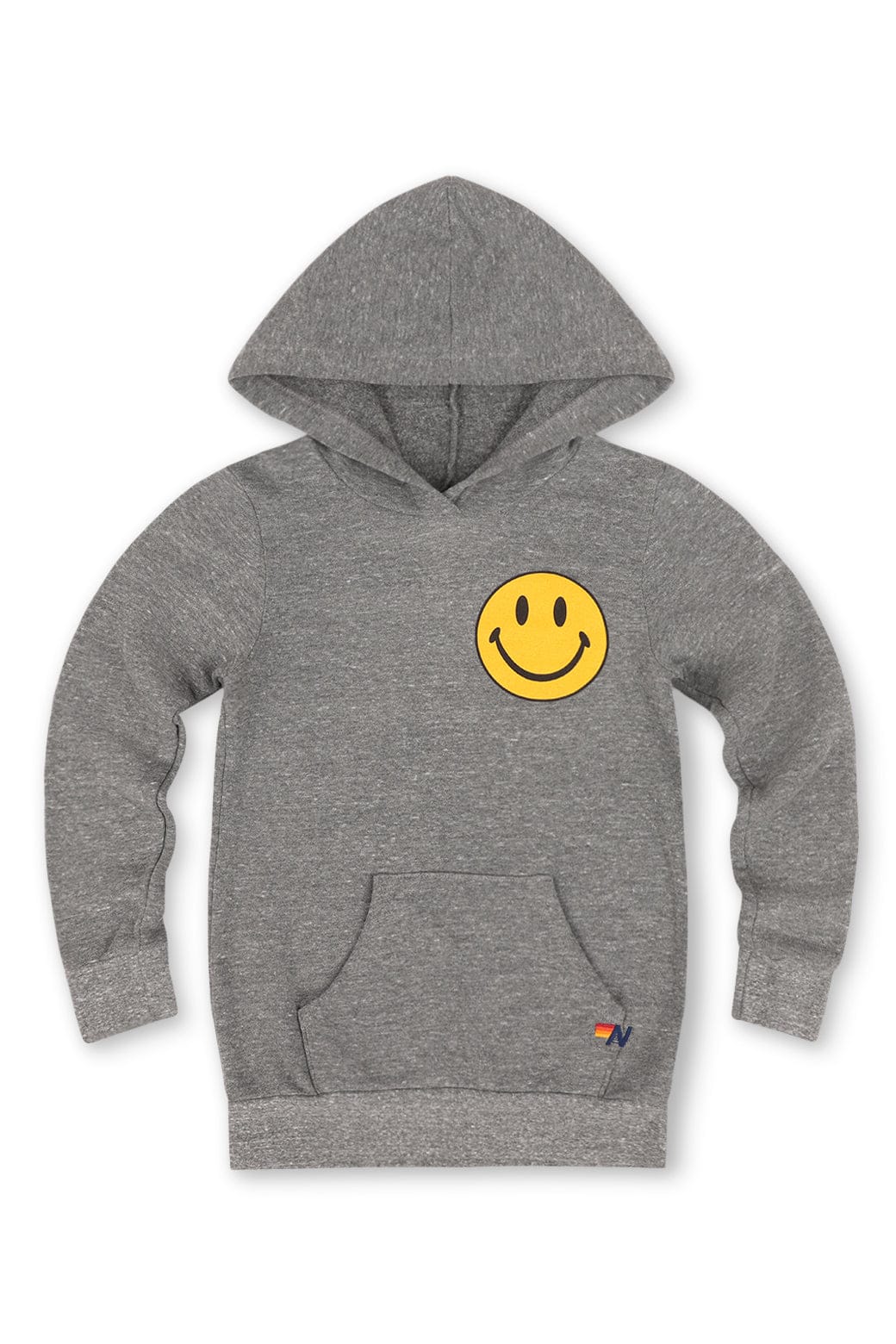 KIDS SMILEY 2 PULLOVER HOODIE - HEATHER GREY