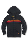 KIDS 5 STRIPE HOODIE - CHARCOAL