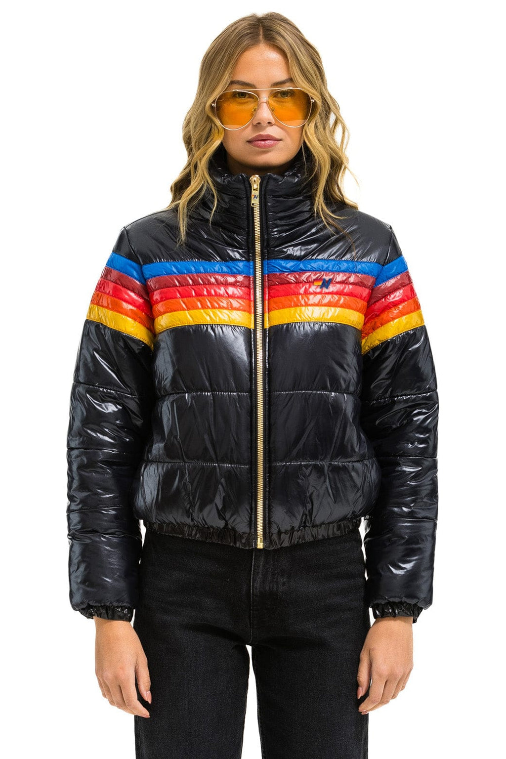 5 STRIPE APRES JACKET - GLOSSY BLACK