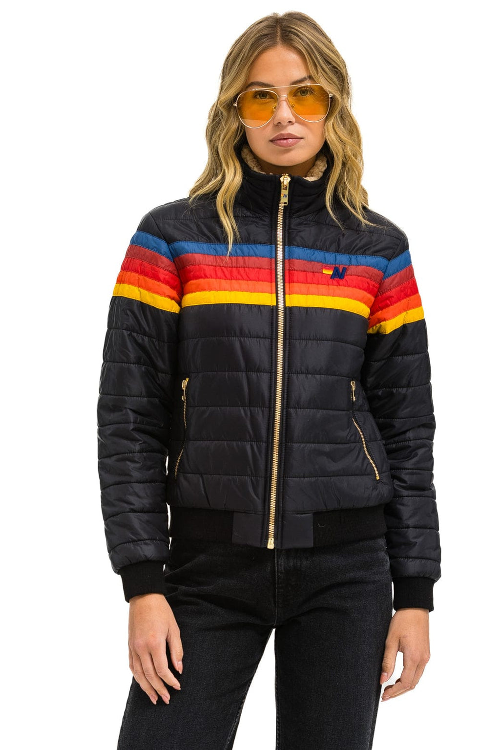 5 STRIPE JACKET - BLACK