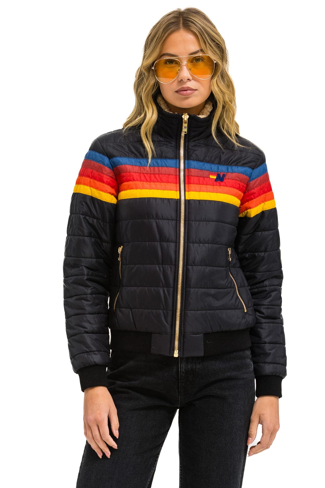 5 STRIPE JACKET - BLACK