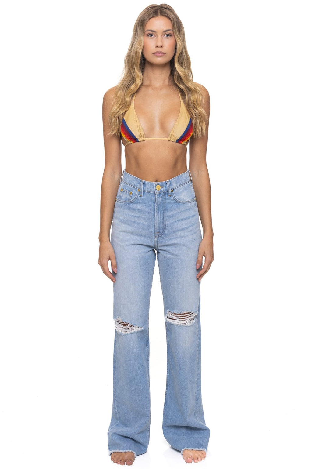 HI RISE WIDE LEG BOLT GYPSY WOMENS JEAN - SUPER LIGHT