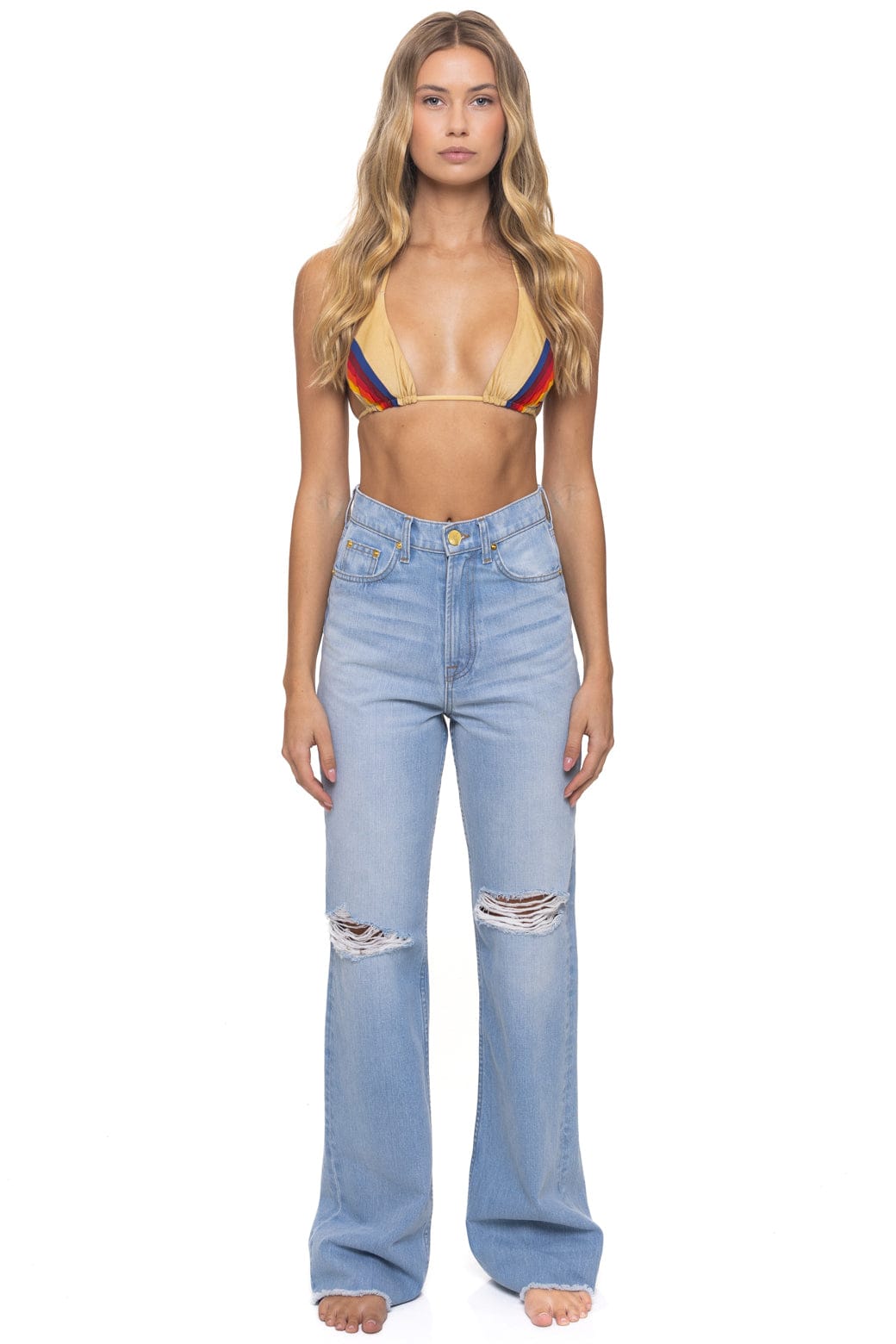 HI RISE WIDE LEG BOLT GYPSY WOMENS JEAN - SUPER LIGHT