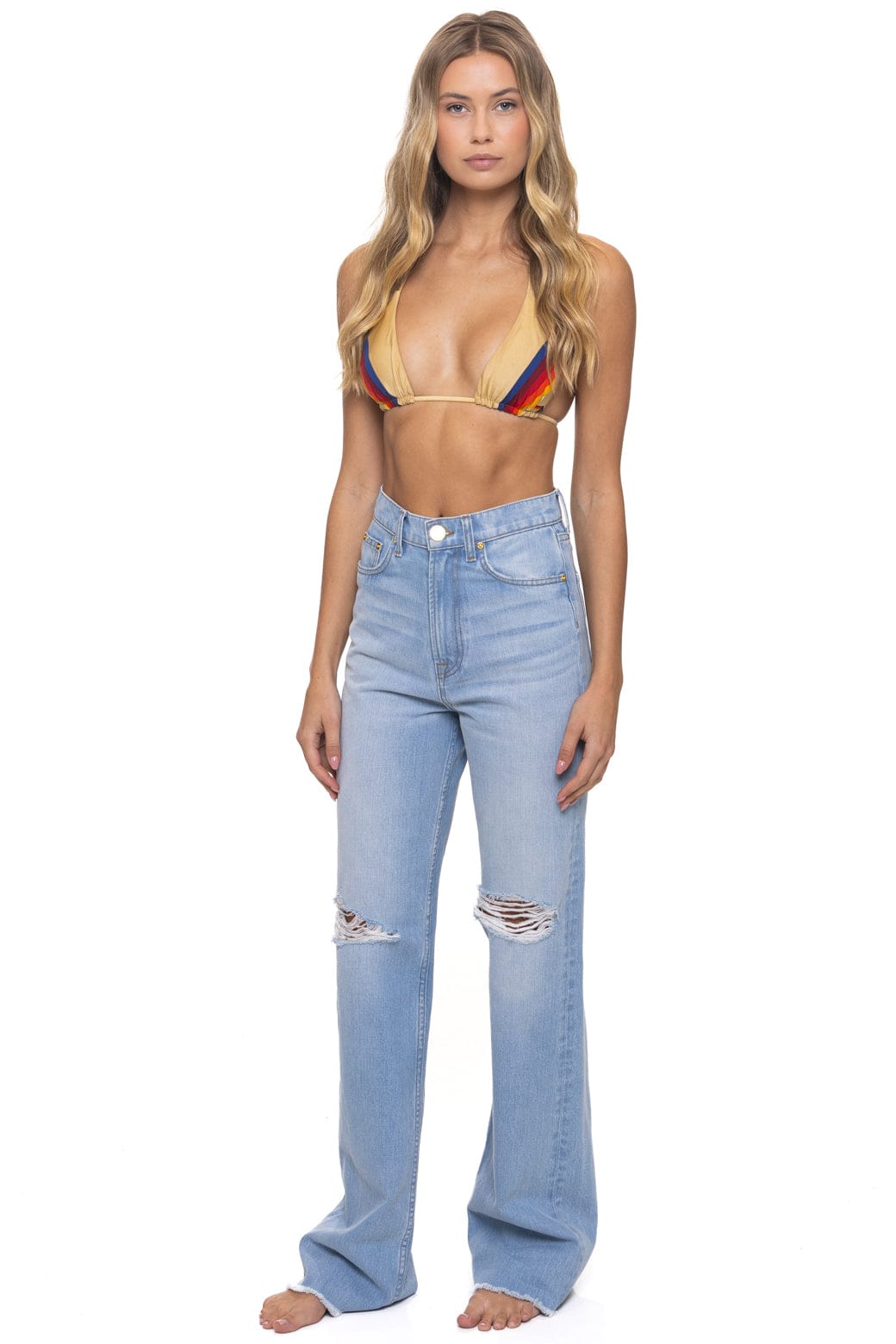 HI RISE WIDE LEG BOLT GYPSY WOMENS JEAN - SUPER LIGHT