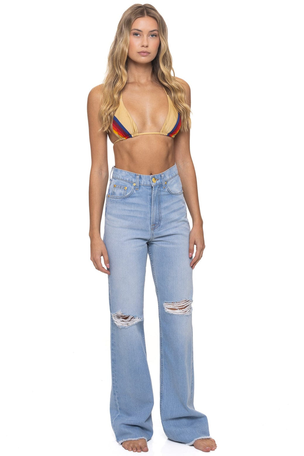 HI RISE WIDE LEG BOLT GYPSY WOMENS JEAN - SUPER LIGHT