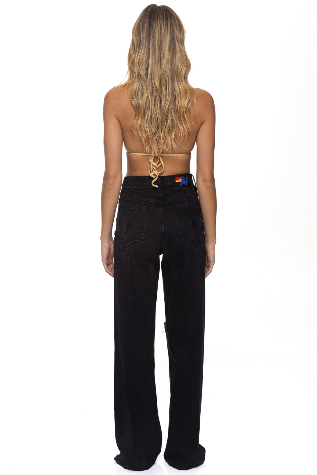 HI RISE WIDE LEG BOLT GYPSY WOMENS JEAN - VINTAGE BLACK