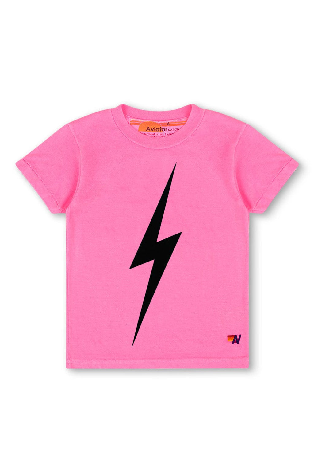KIDS BOLT TEE - NEON PINK
