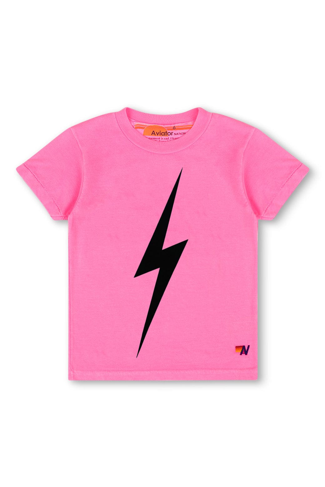 KIDS BOLT TEE - NEON PINK