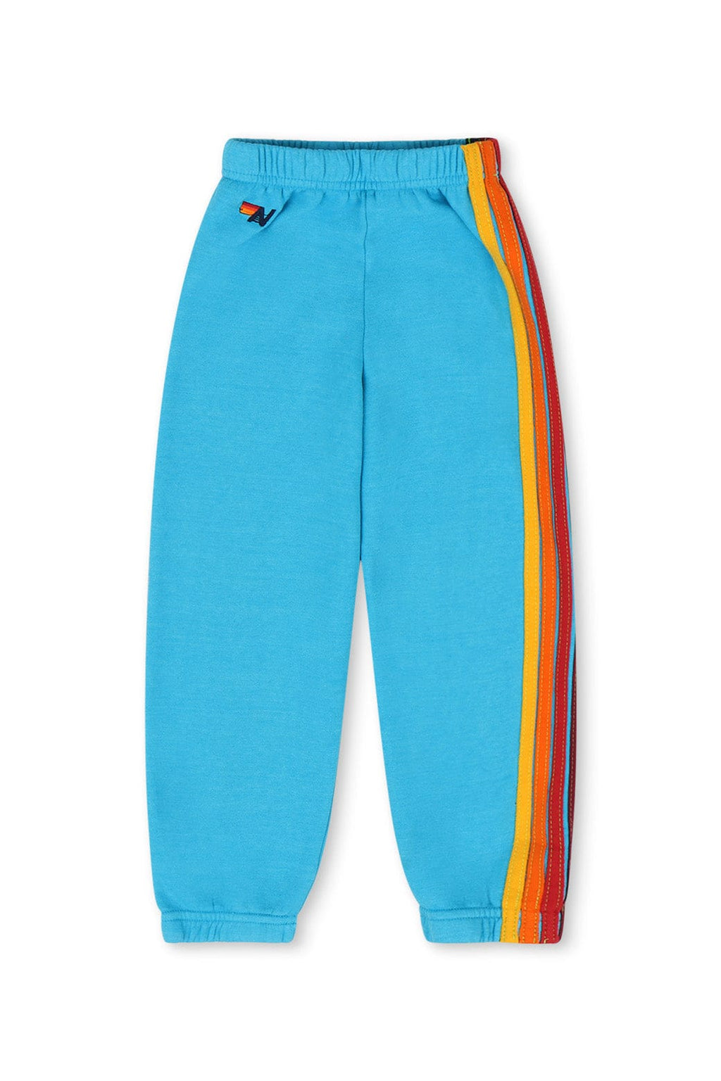 KIDS 5 STRIPE SWEATPANTS - NEON BLUE