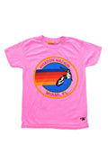 KIDS AVIATOR NATION MIAMI TEE - NEON PINK