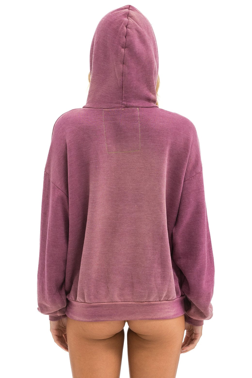 VINTAGE LOGO RELAXED PULLOVER HOODIE - FADED BERRY