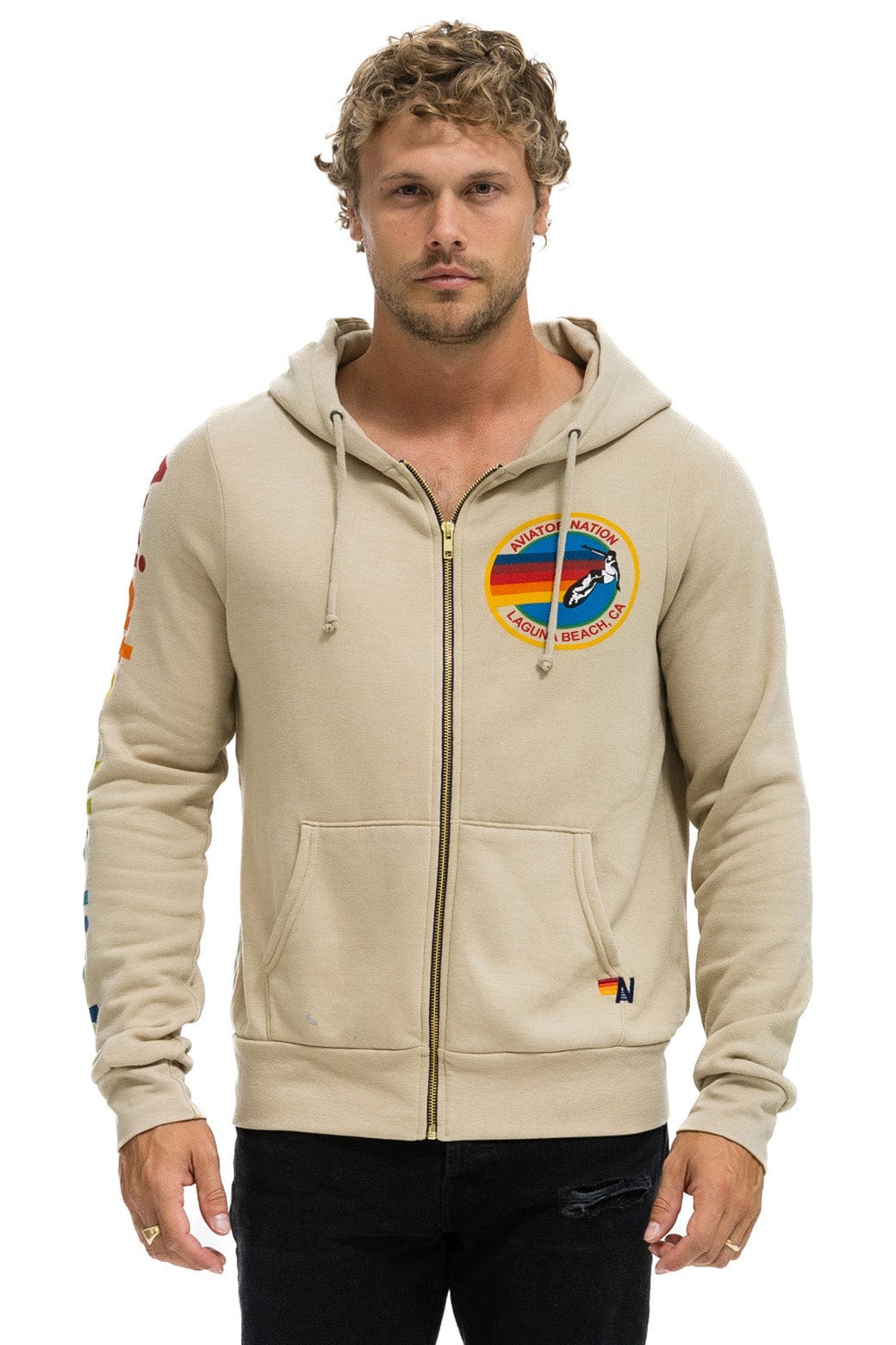 AVIATOR NATION LAGUNA BEACH HOODIE - SAND