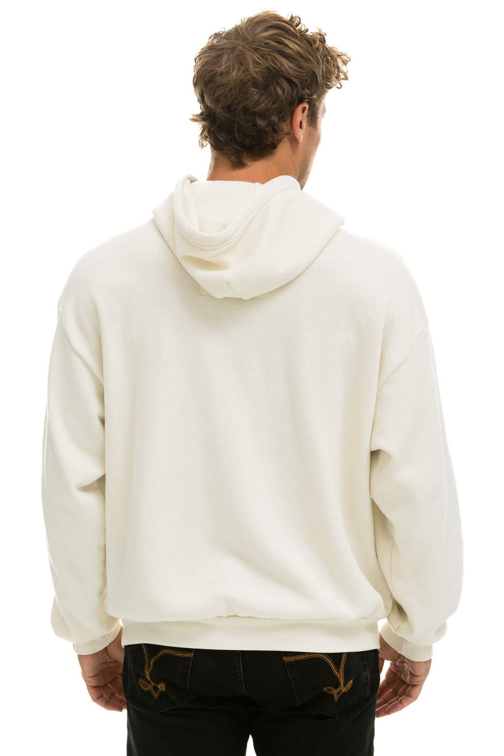 5 STRIPE AMERICA RELAXED PULLOVER HOODIE - VINTAGE WHITE USA