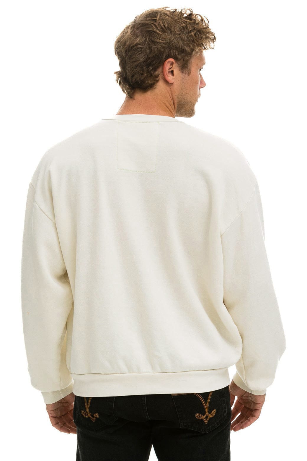 5 STRIPE AMERICA RELAXED CREW SWEATSHIRT - VINTAGE WHITE USA
