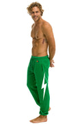 BOLT STITCH UNISEX SWEATPANTS - KELLY GREEN WHITE