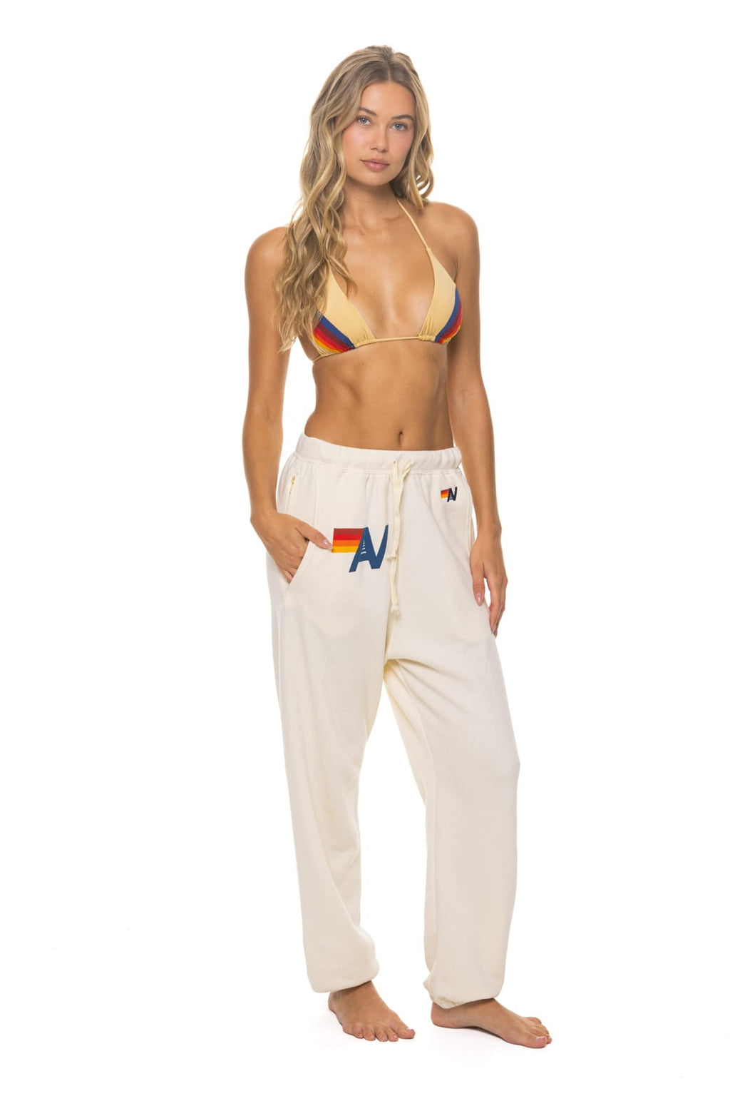 LOGO SWEATPANTS - VINTAGE WHITE