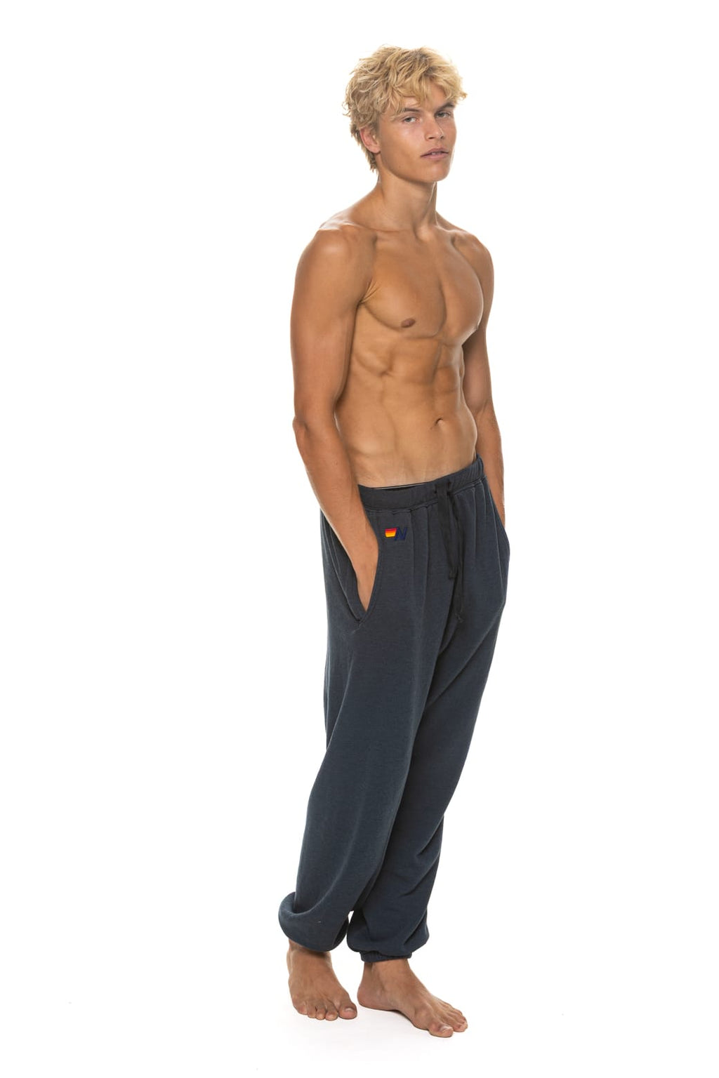 5 STRIPE SWEATPANTS - CHARCOAL GREY