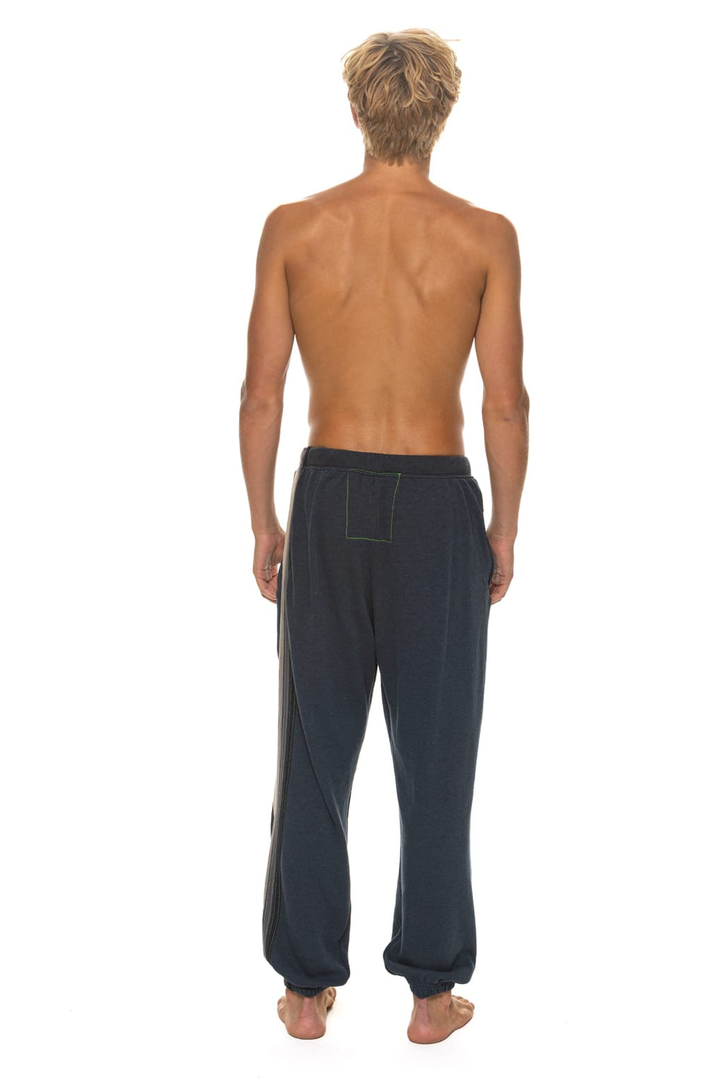 5 STRIPE SWEATPANTS - CHARCOAL GREY