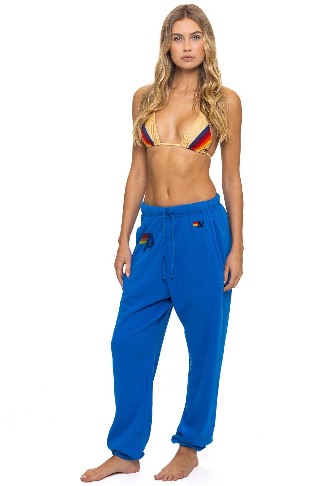 LOGO PRINT UNISEX SWEATPANTS - ADVENTURE BLUE