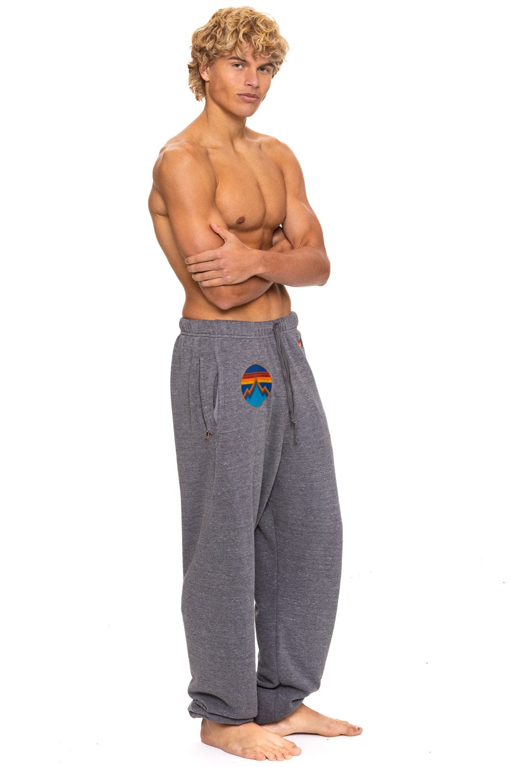 ALL SEASONS CIRCLE SWEATPANTS - HEATHER GREY