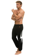 BOLT PRINT SWEATPANTS - BLACK WHITE