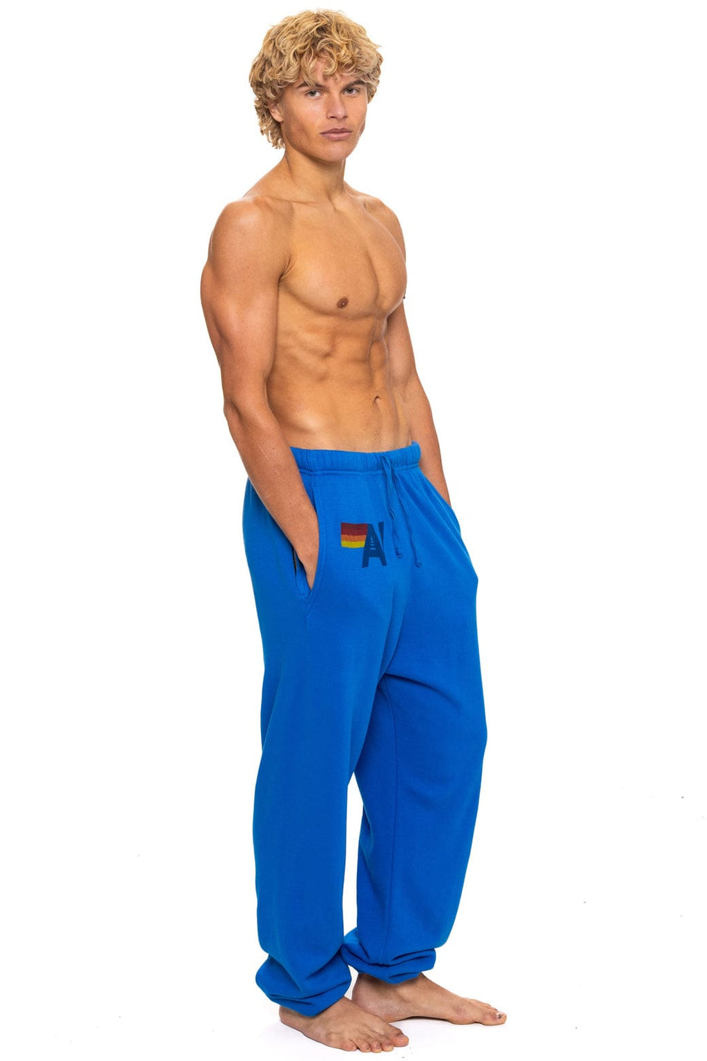 LOGO PRINT UNISEX SWEATPANTS - ADVENTURE BLUE