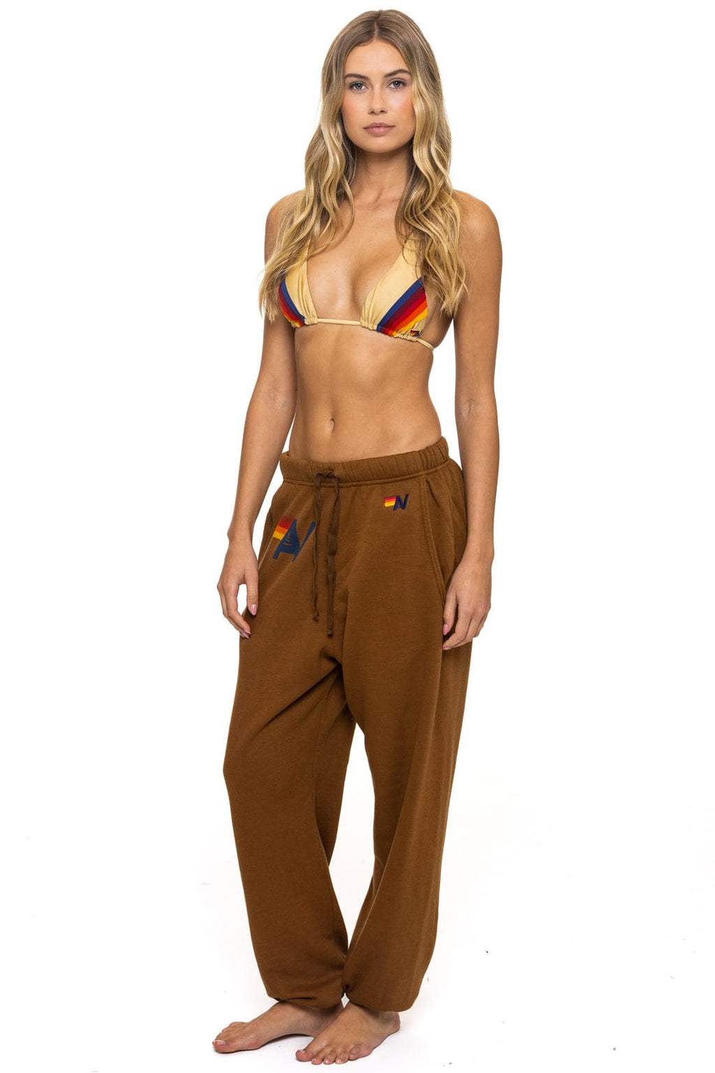 LOGO SWEATPANTS - CINNAMON