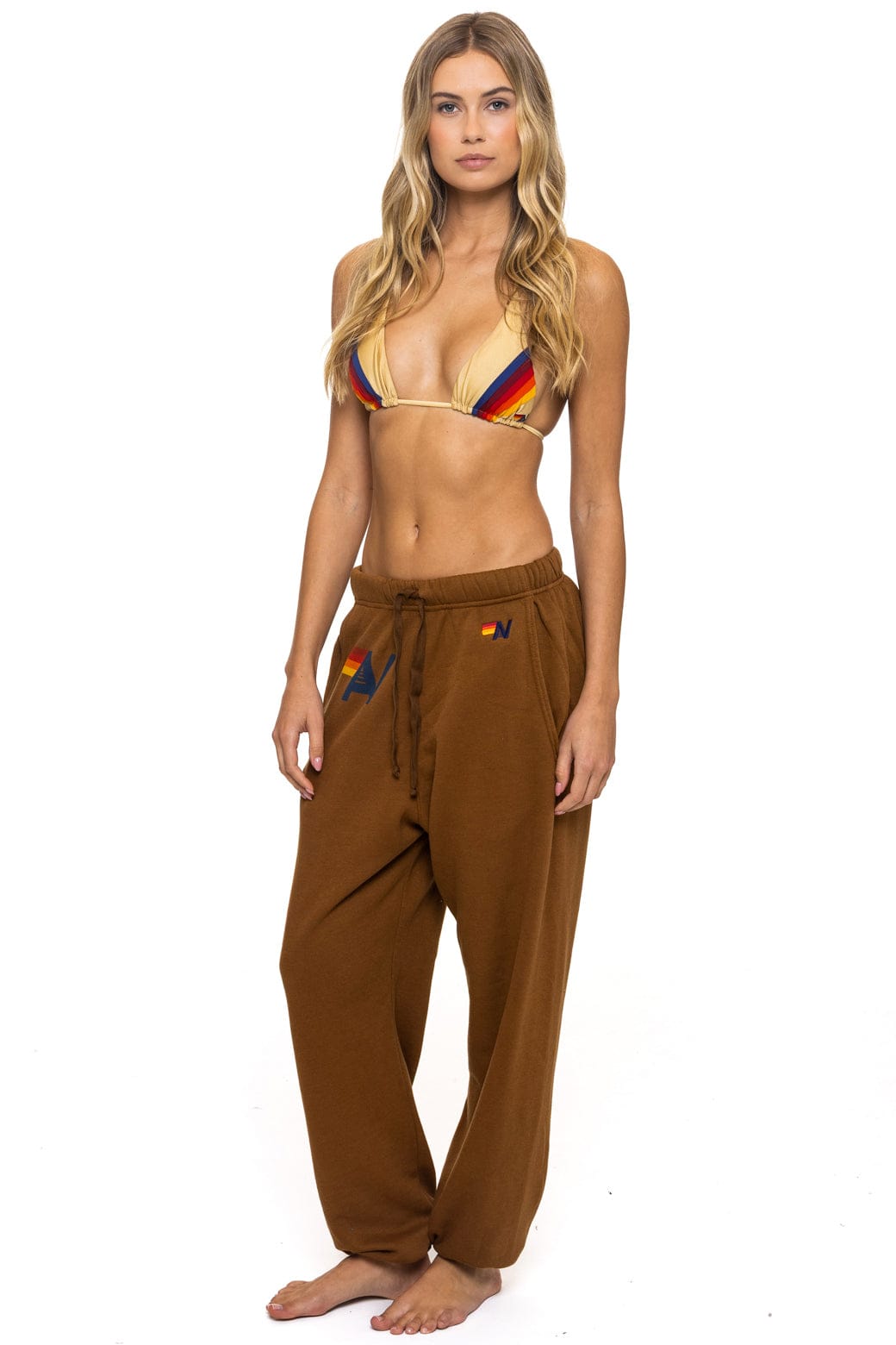 LOGO SWEATPANTS - CINNAMON