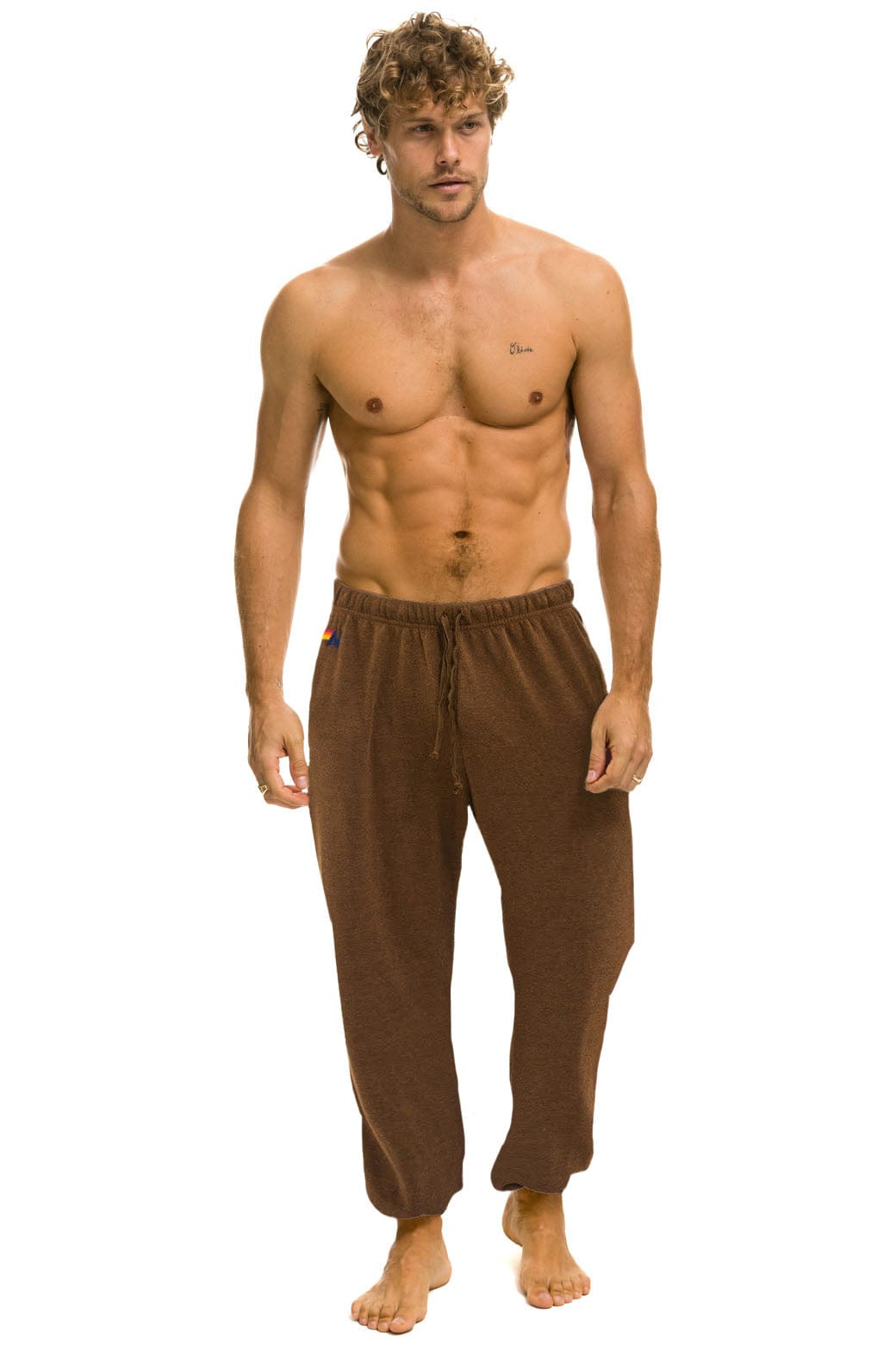 5 STRIPE SWEATPANTS - CHOCOLATE ESPRESSO