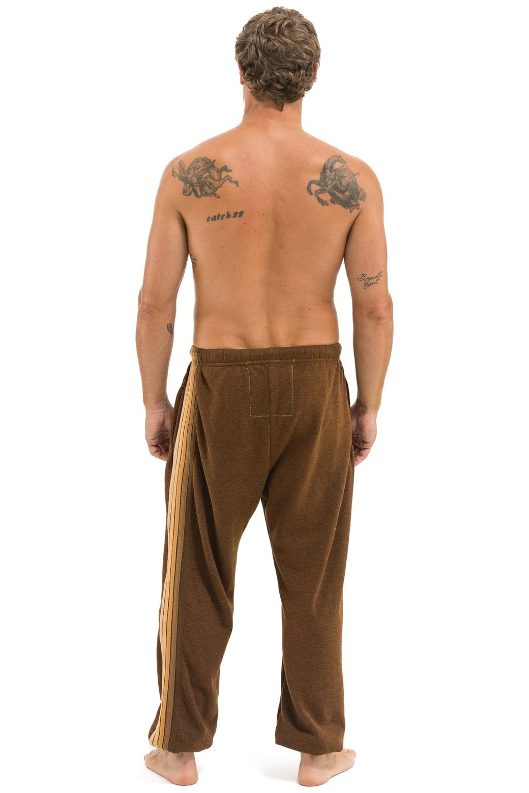5 STRIPE SWEATPANTS - CHOCOLATE ESPRESSO