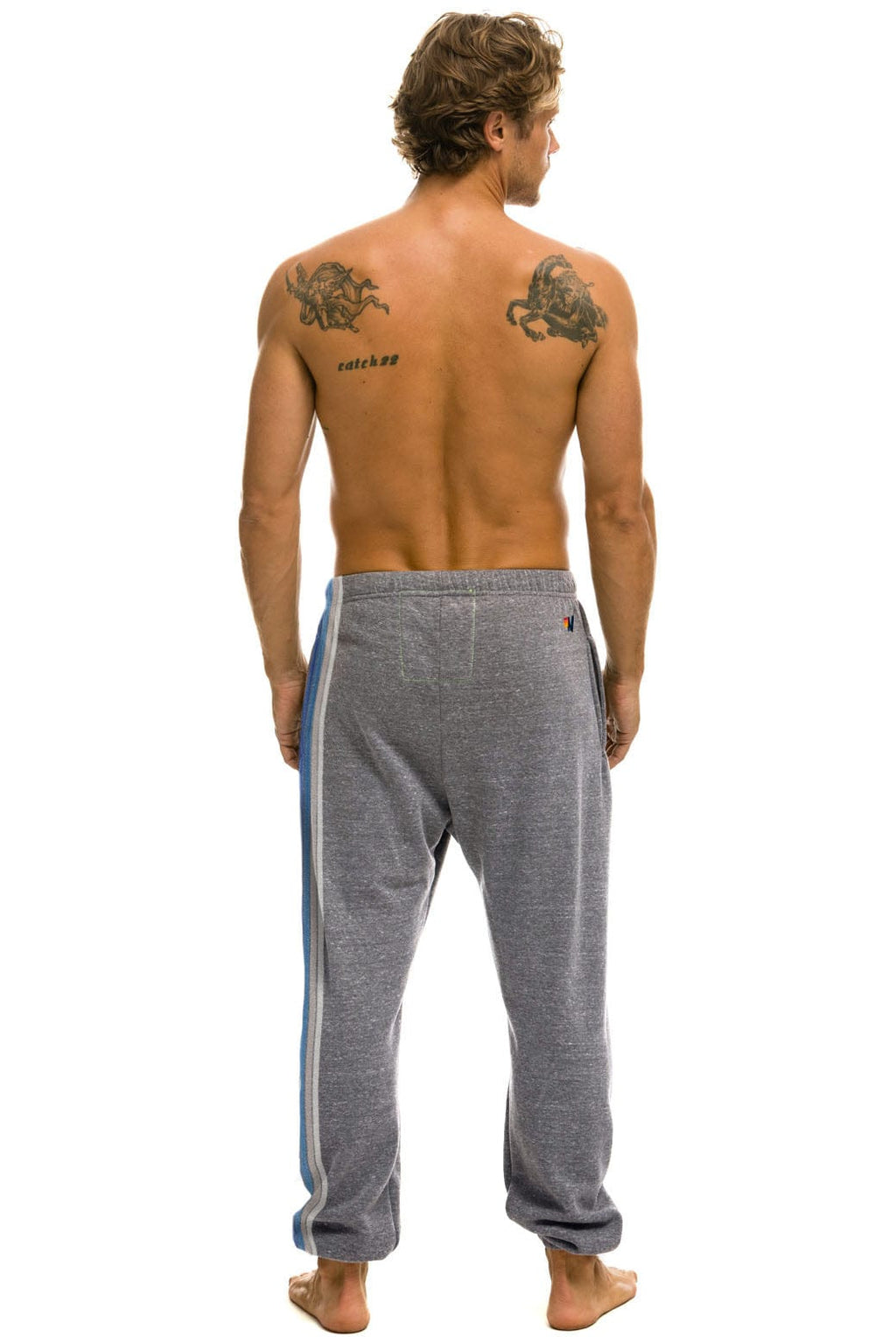 TEXAS RANGERS 5 STRIPE UNISEX SWEATPANTS - HEATHER USA