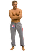 TEXAS RANGERS 5 STRIPE UNISEX SWEATPANTS - HEATHER USA