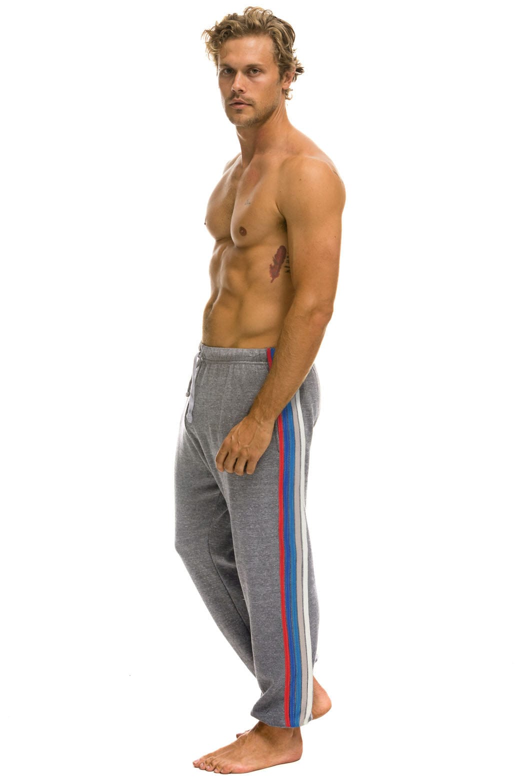 TEXAS RANGERS 5 STRIPE UNISEX SWEATPANTS - HEATHER USA
