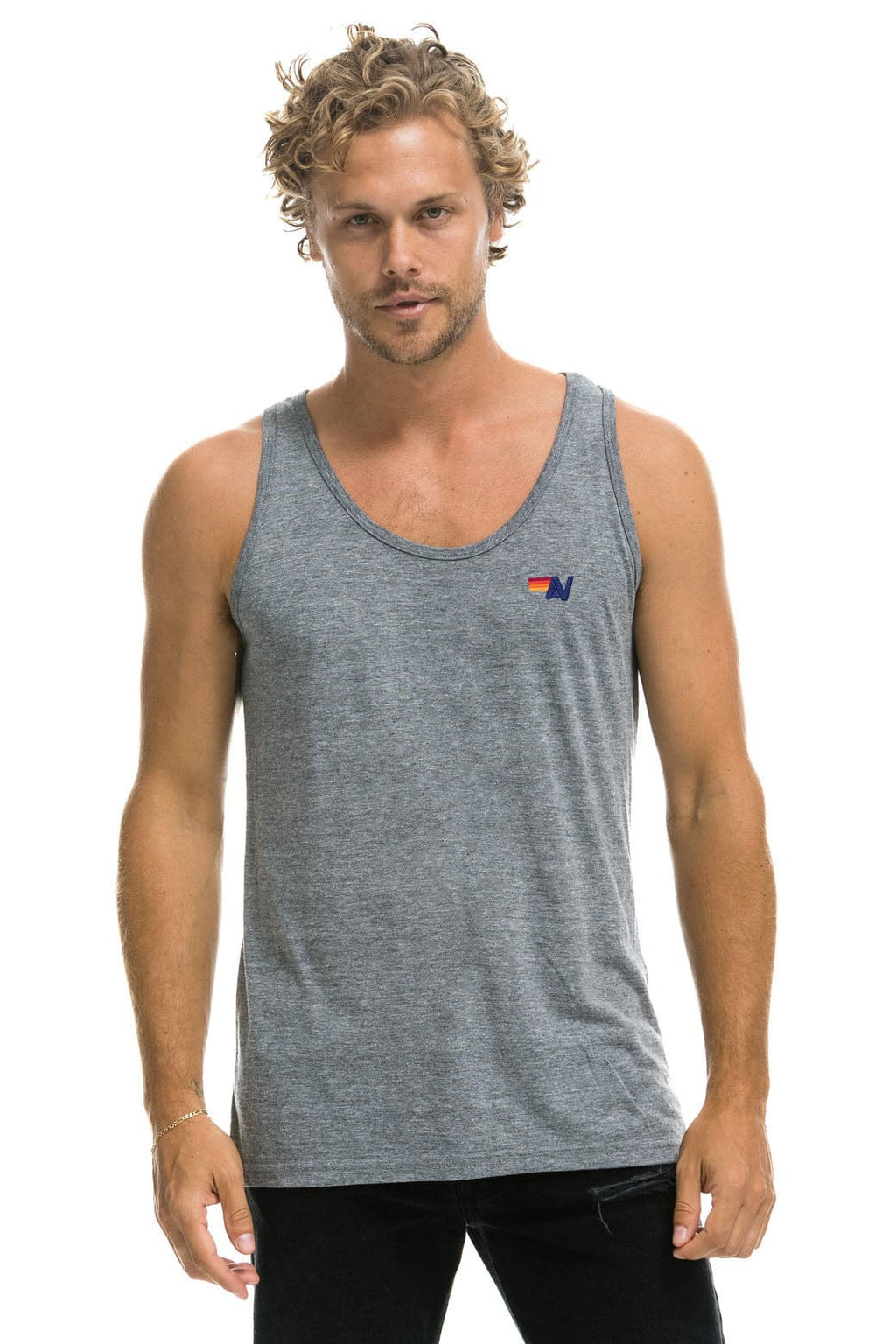 MENS BASIC TANK - HEATHER GREY