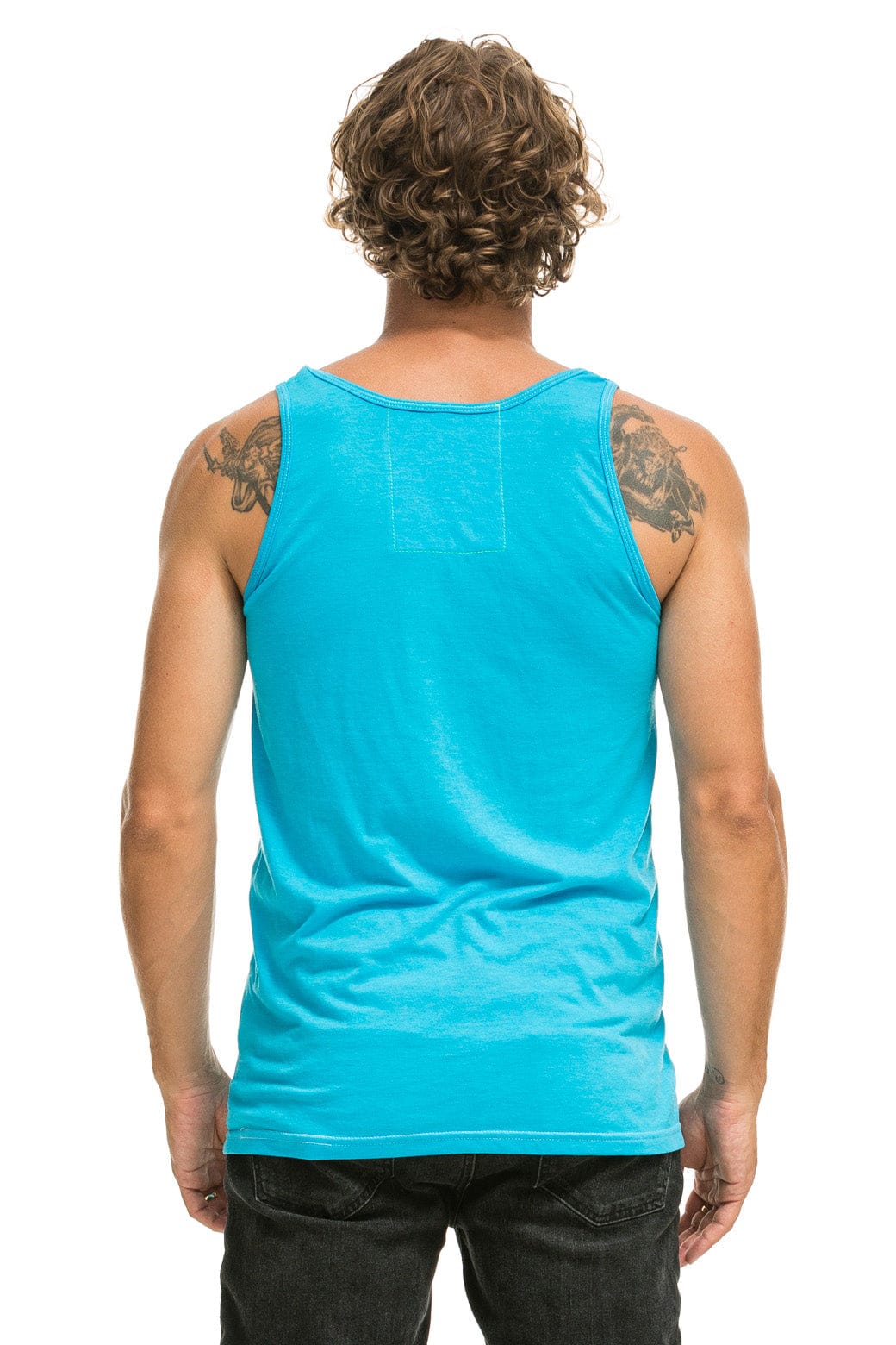 MENS BASIC TANK - NEON BLUE