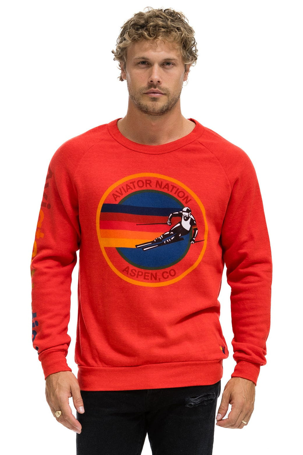 AVIATOR NATION ASPEN SWEATSHIRT - RED