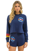 TEXAS RANGERS WOMENS LOUNGER SHORT - NAVY