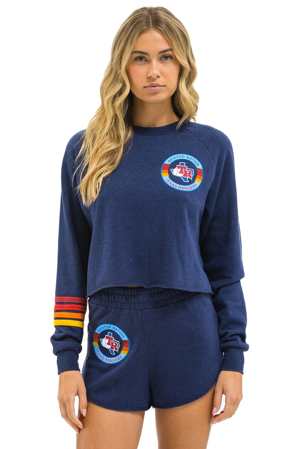 TEXAS RANGERS WOMENS LOUNGER SHORT - NAVY