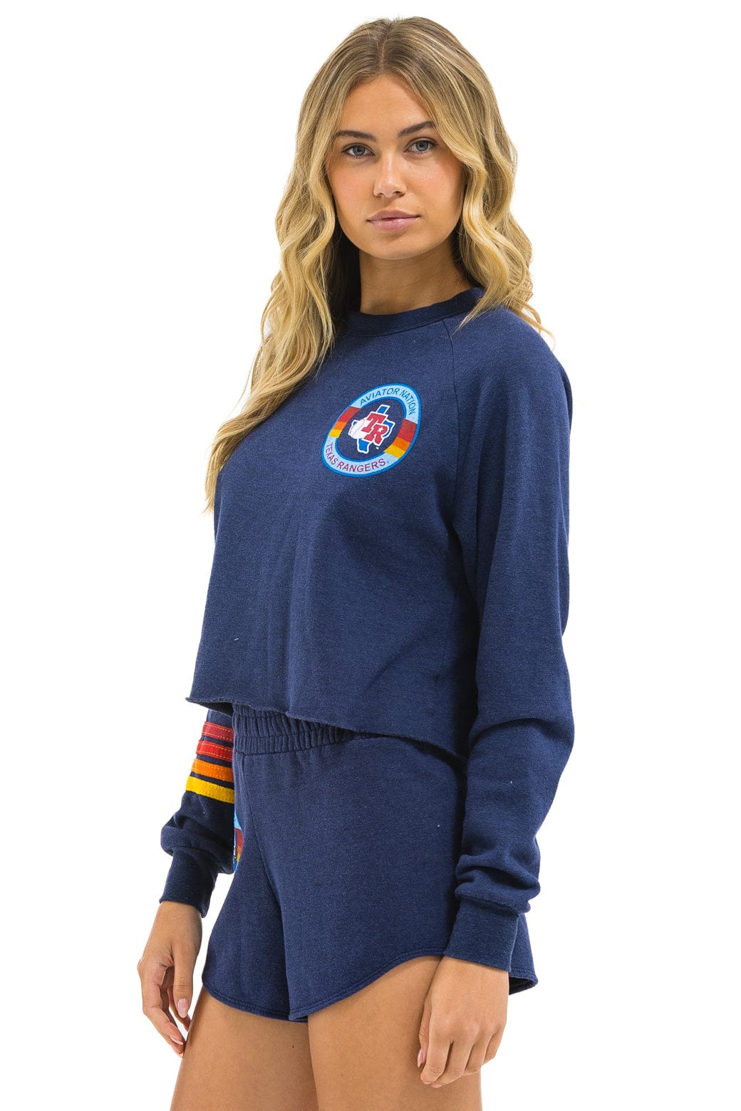 TEXAS RANGERS WOMENS LOUNGER SHORT - NAVY