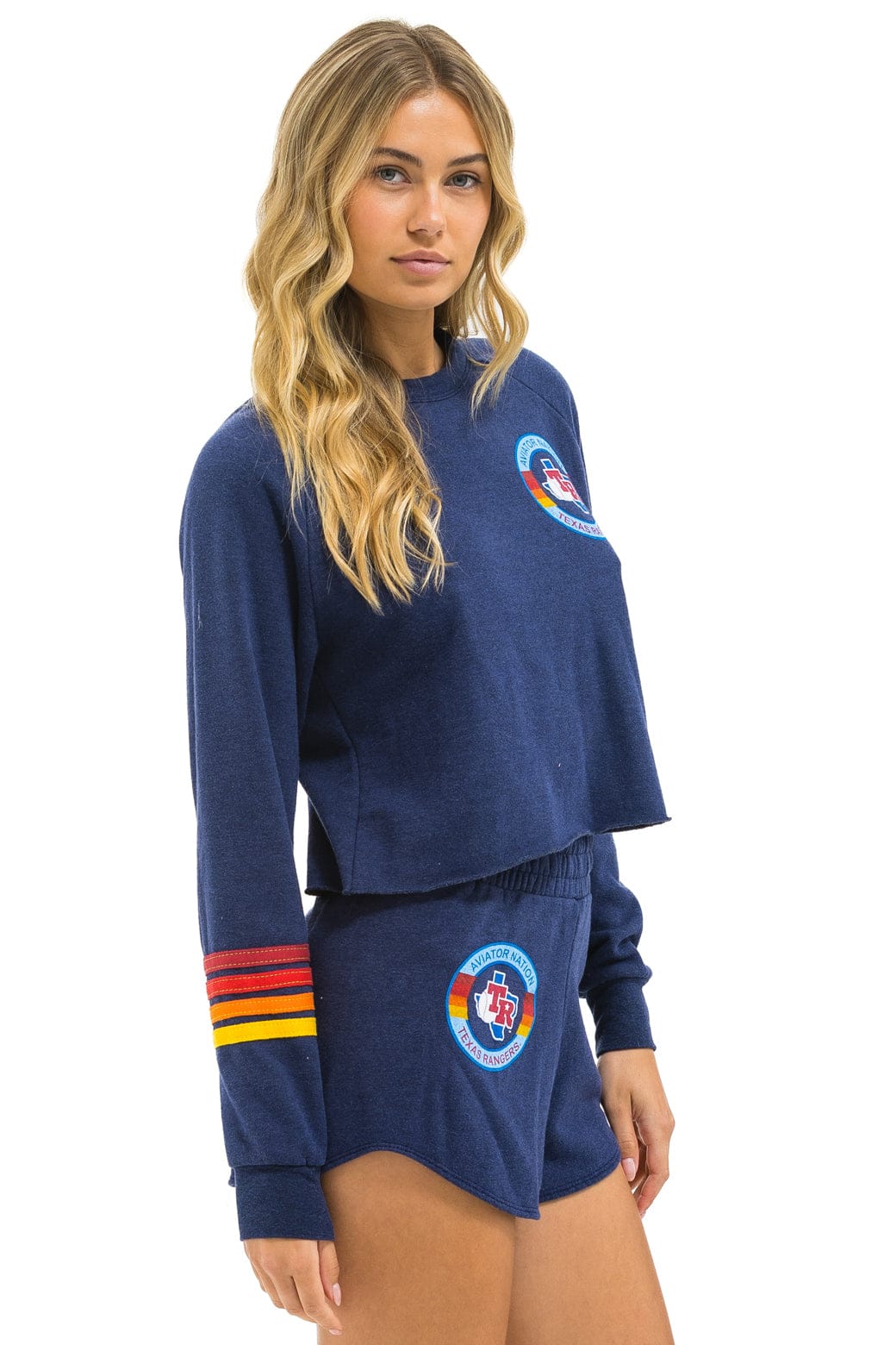 TEXAS RANGERS WOMENS LOUNGER SHORT - NAVY
