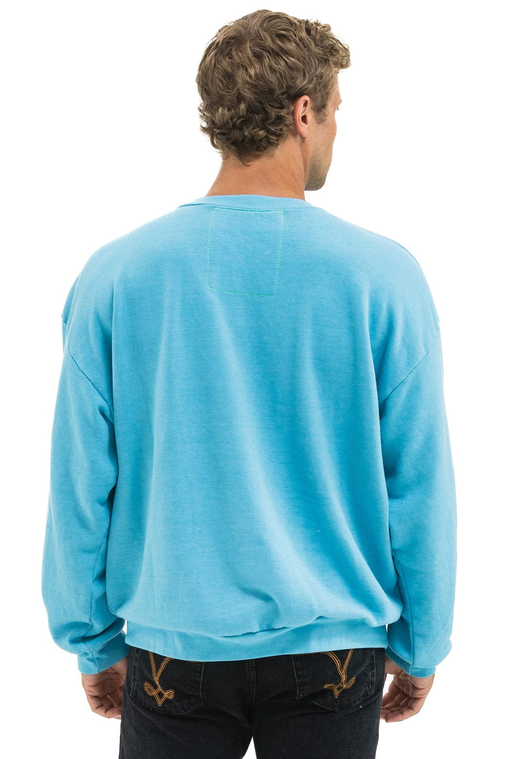 BLAZE RELAXED CREW SWEATSHIRT - AQUA AQUA