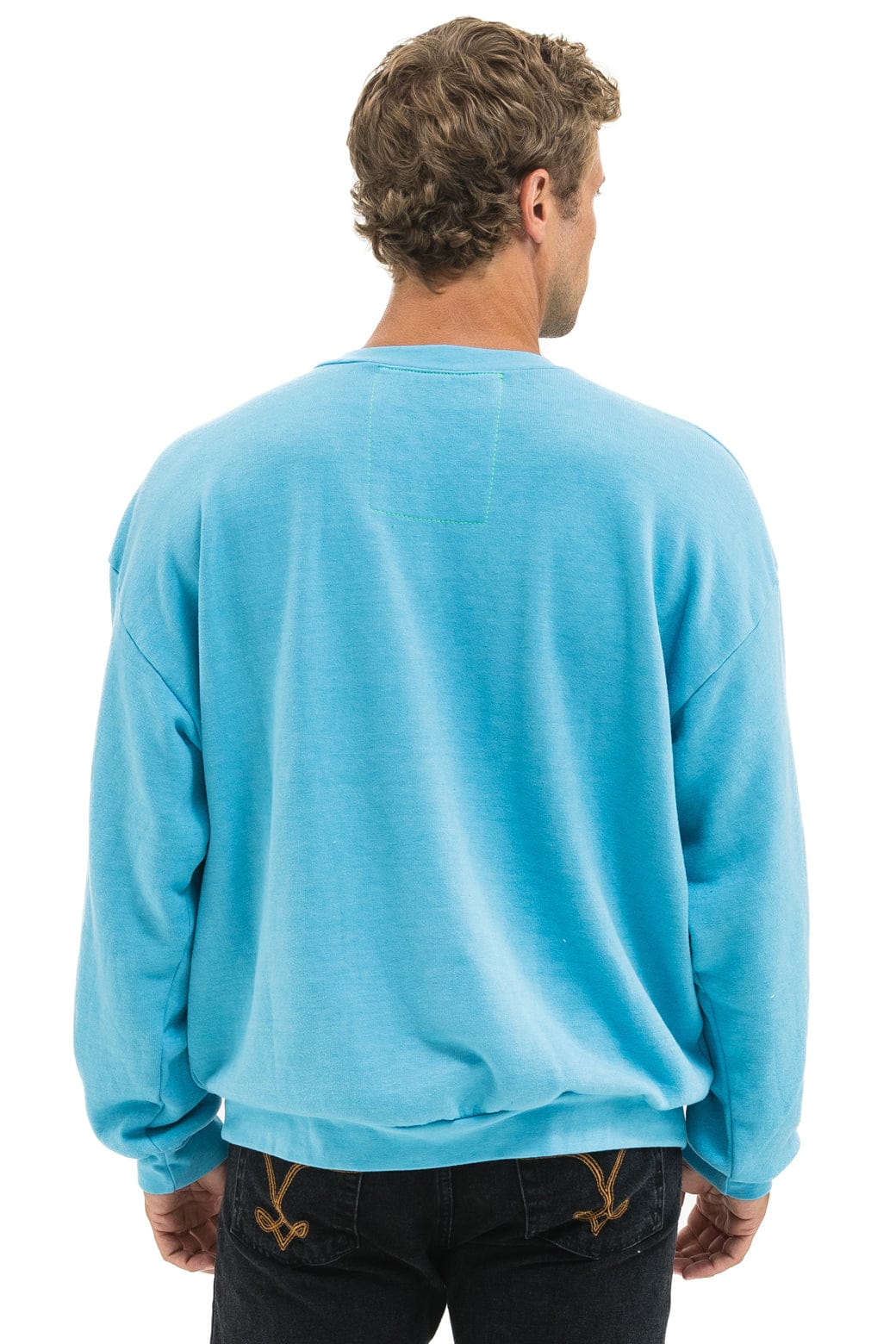 BLAZE RELAXED CREW SWEATSHIRT - AQUA AQUA