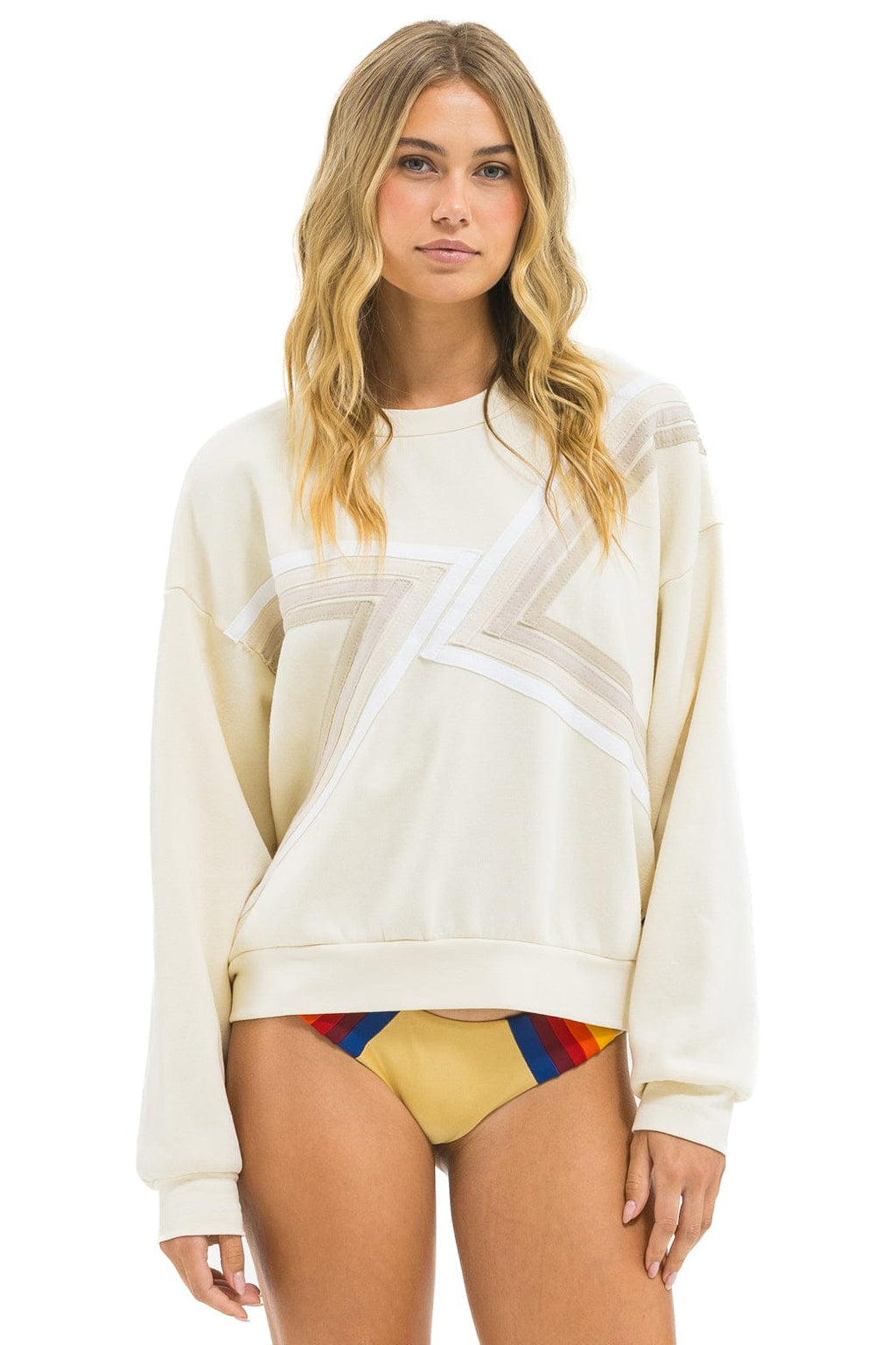 BLAZE RELAXED CREW SWEATSHIRT - VINTAGE WHITE VINTAGE WHITE