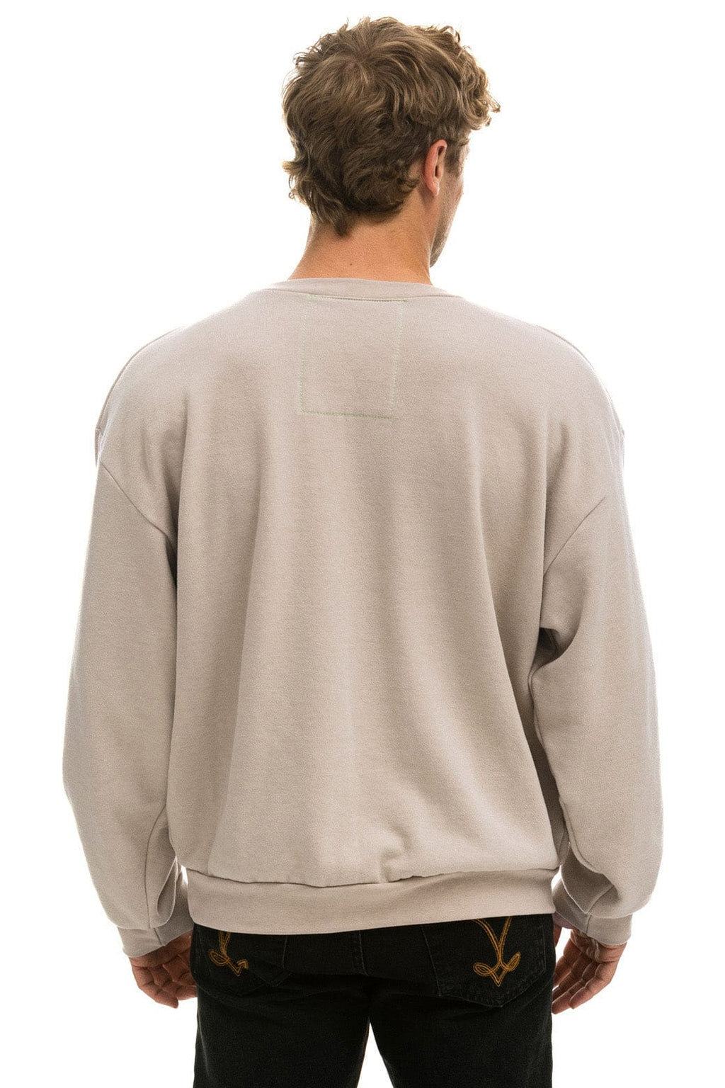 BOLT RELAXED CREW SWEATSHIRT - SAND MOCHA