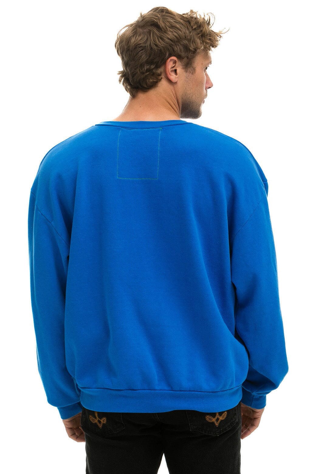 5 STRIPE RELAXED CREW SWEATSHIRT - OCEAN