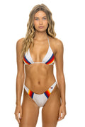 5 STRIPE LUXE BIKINI BOTTOMS - CLOUD