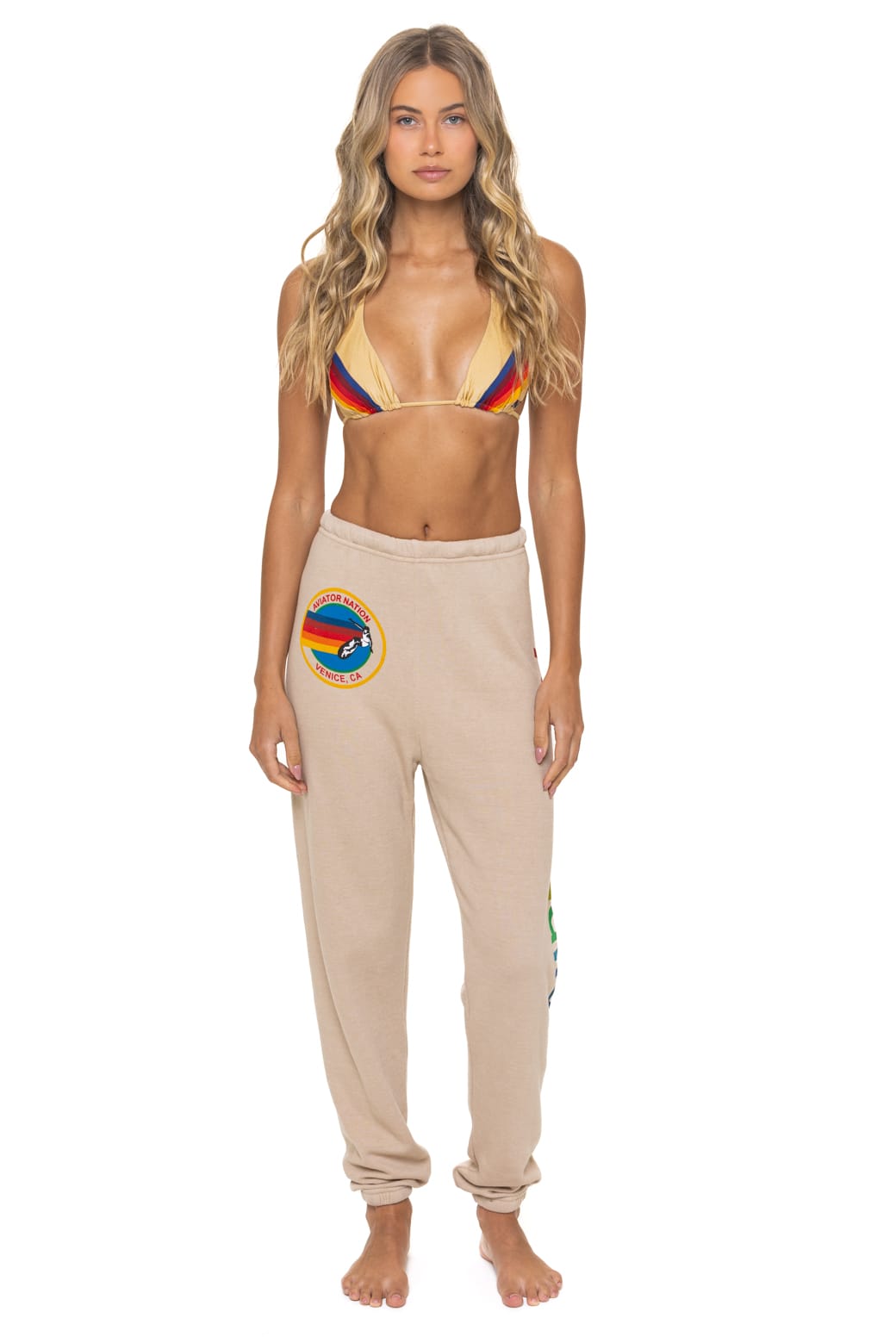 AVIATOR NATION VENICE SWEATPANTS - SAND