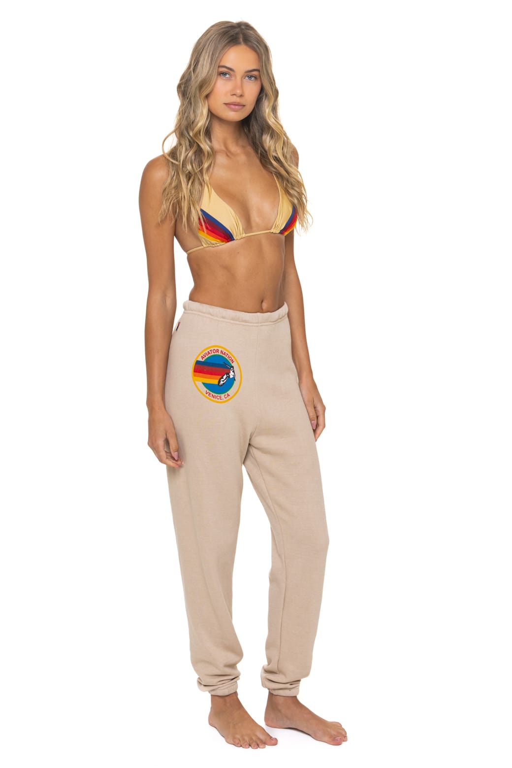 AVIATOR NATION VENICE SWEATPANTS - SAND