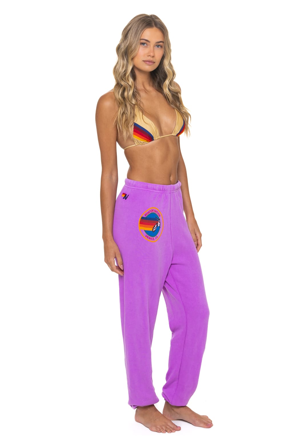 AVIATOR NATION VENICE SWEATPANTS - NEON PURPLE
