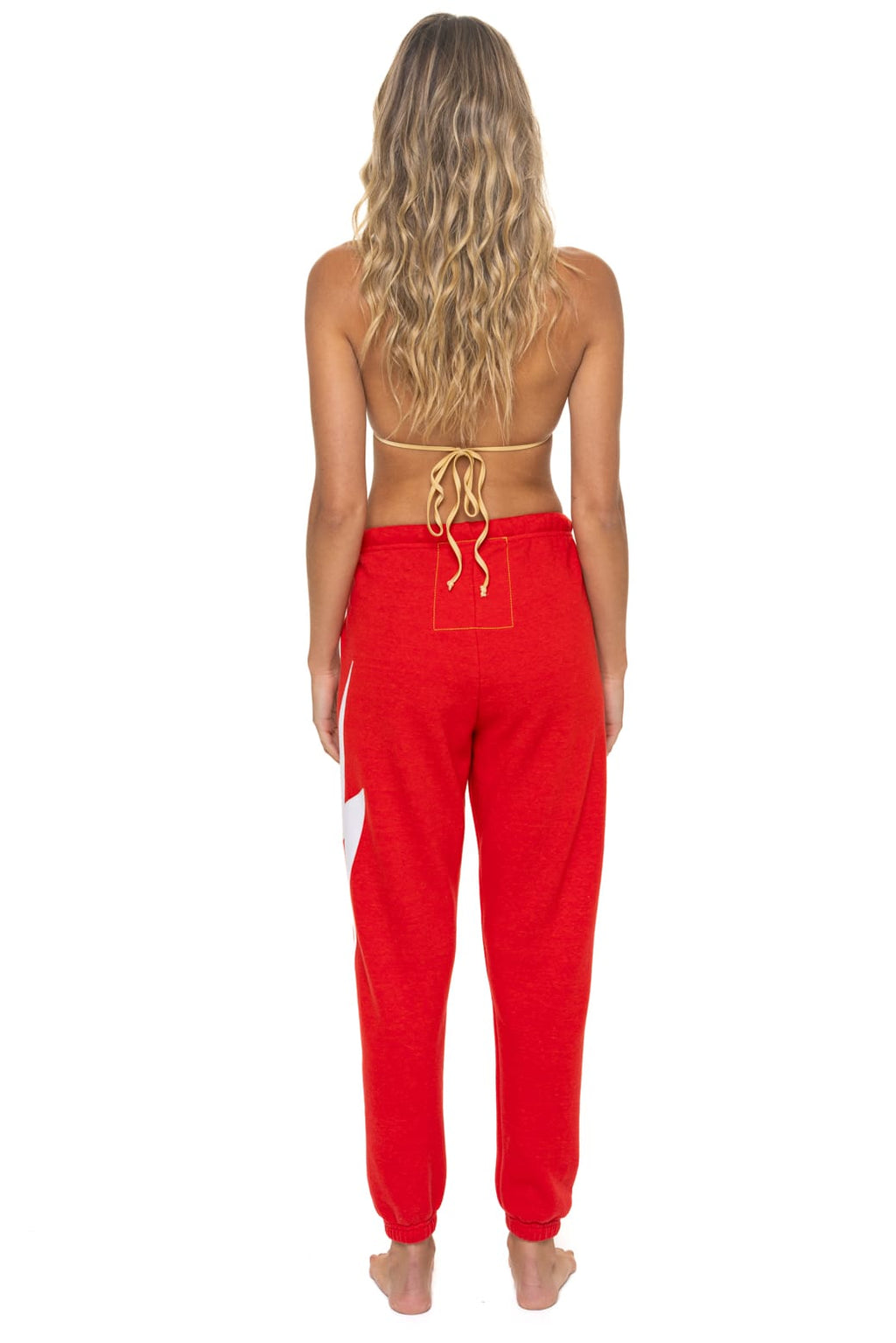 BOLT STITCH SWEATPANTS - RED WHITE